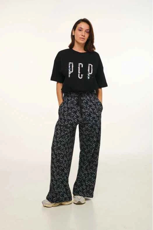 Woman Cabana Pants with embroidery - SNAKES