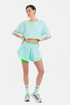 Woman Crop Top with embossed pattern - Bubble