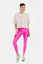 Woman Short Sleeve T-Shirt with silk print – Create