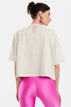 Woman Short Sleeve T-Shirt with silk print – Create
