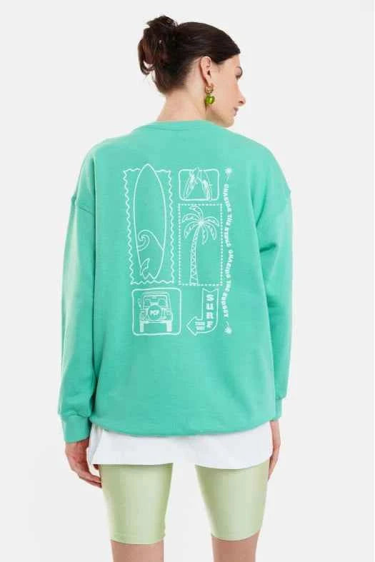 Surf Silk Print Crewneck Organic Cotton – PCP