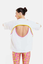 Woman Short Sleeve T-Shirt with embroidery - Aria