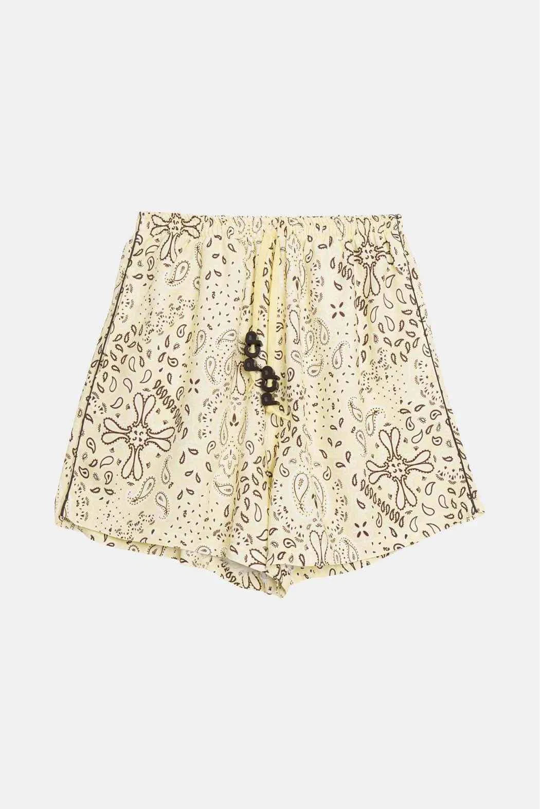 Beige lace top with floral patterns on a white background