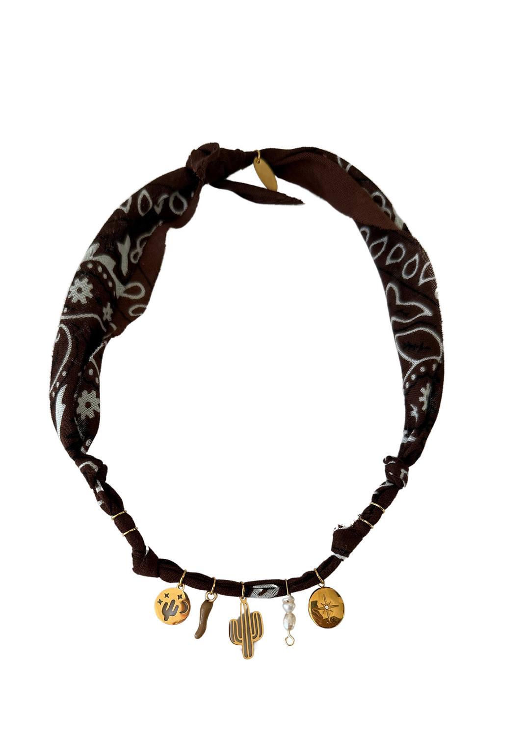 Σοκολατί κολιέ Wild Desert με χρυσό κάκτο - Andreakou Concept Store