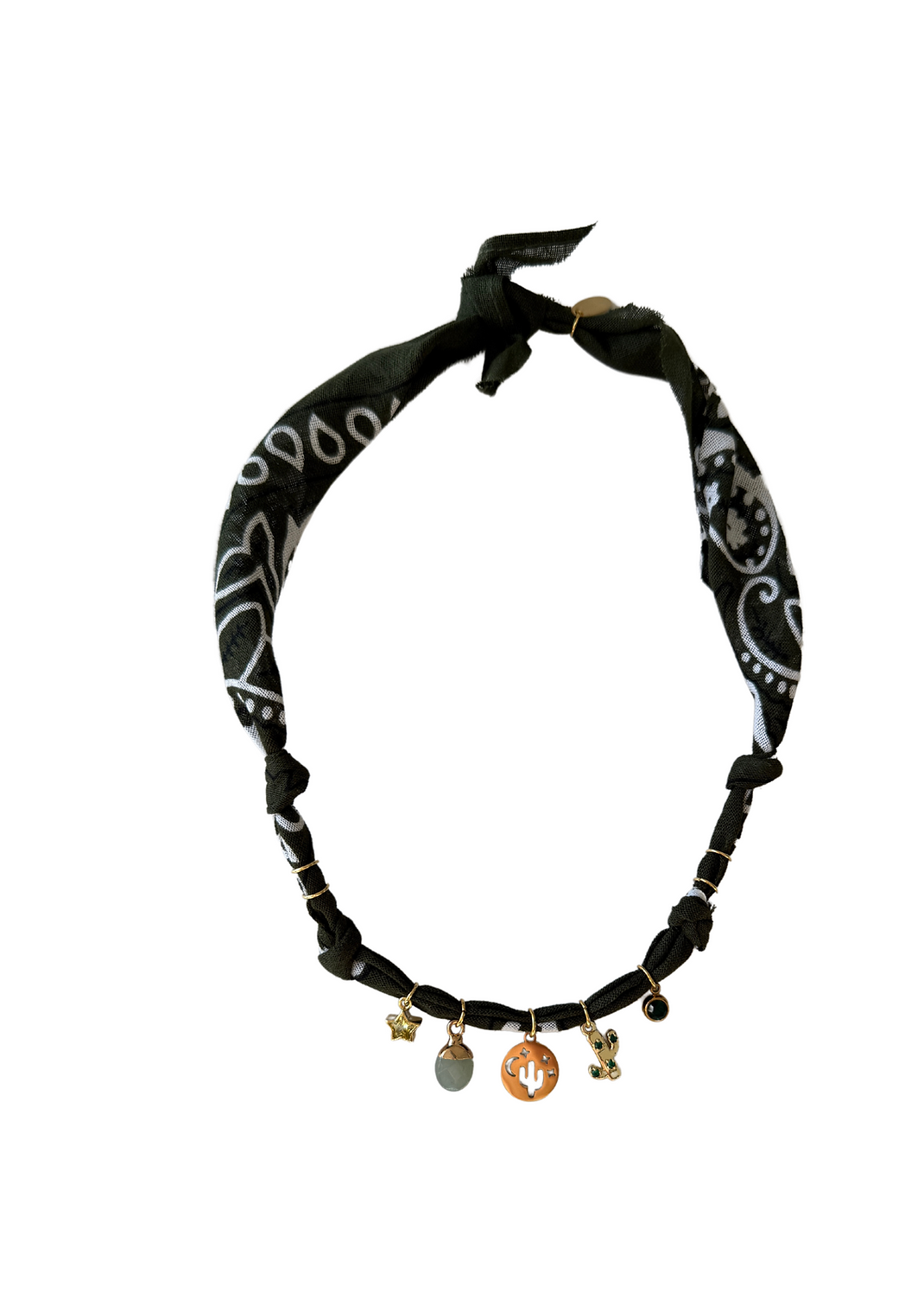 Χακί κολιέ Wild Desert με μετάλλιο κάκτου - Andreakou Concept Store