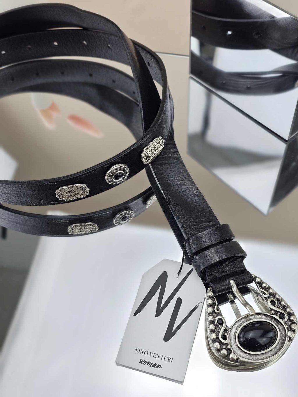 Leather Belt Black WB768 - Andreakou Concept Store