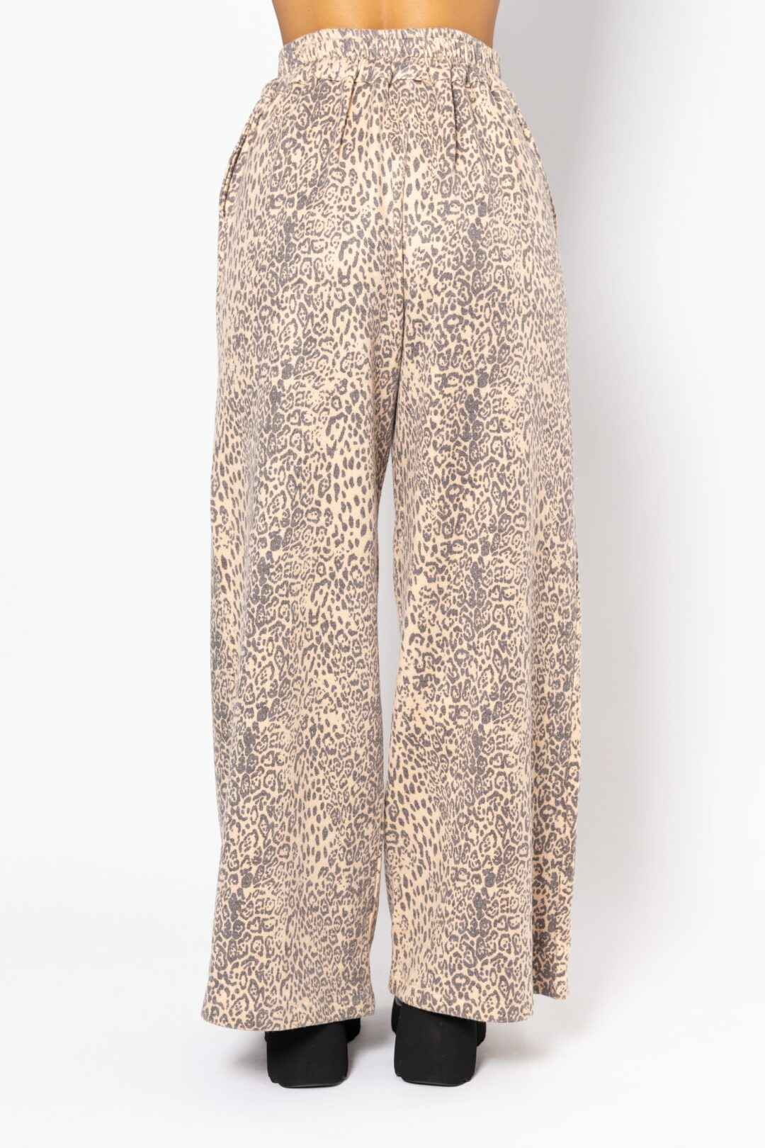 Knitted Leopard All Over Print Trouser