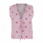 RASPBERRY STRIPES Sleeveless Shirt - Andreakou Concept Store