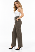 High-Waist Houndstooth Tailored Trousers