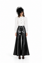 Lorton Faux Leather Wide-Leg Trousers