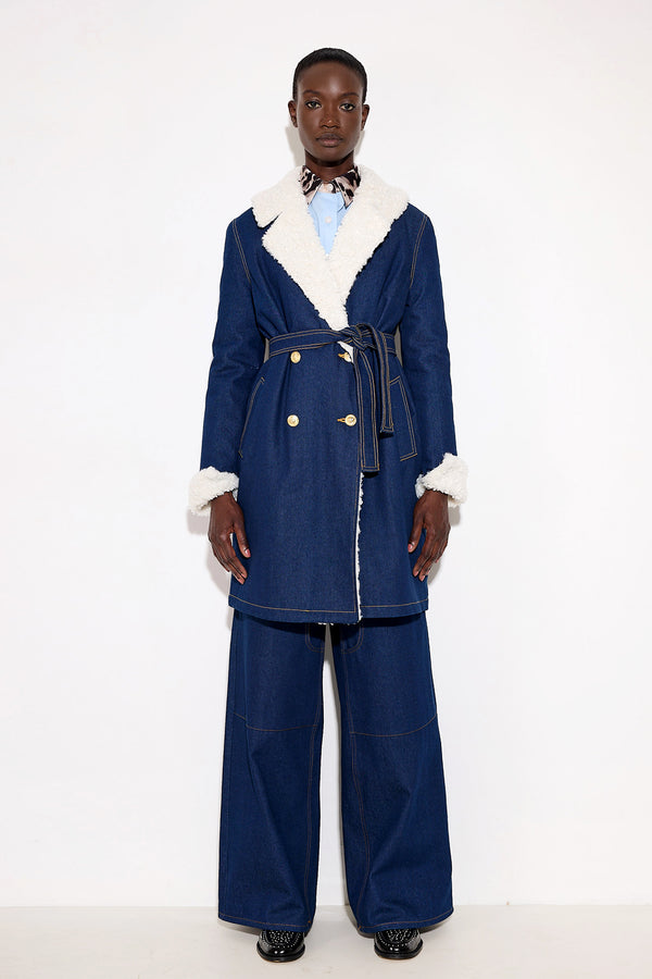 Jeans Coat With Belt – Dolce Domenica – Jacket | Andreakou Concept Store, Piraeus