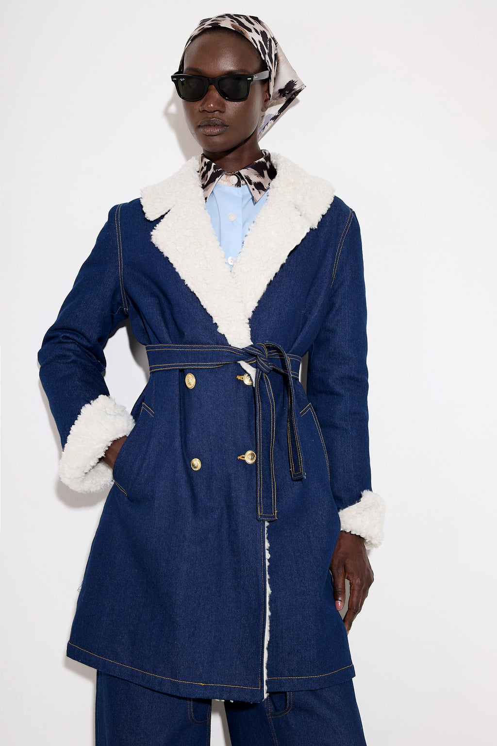 Jeans Coat With Belt - Andreakou Concept Store