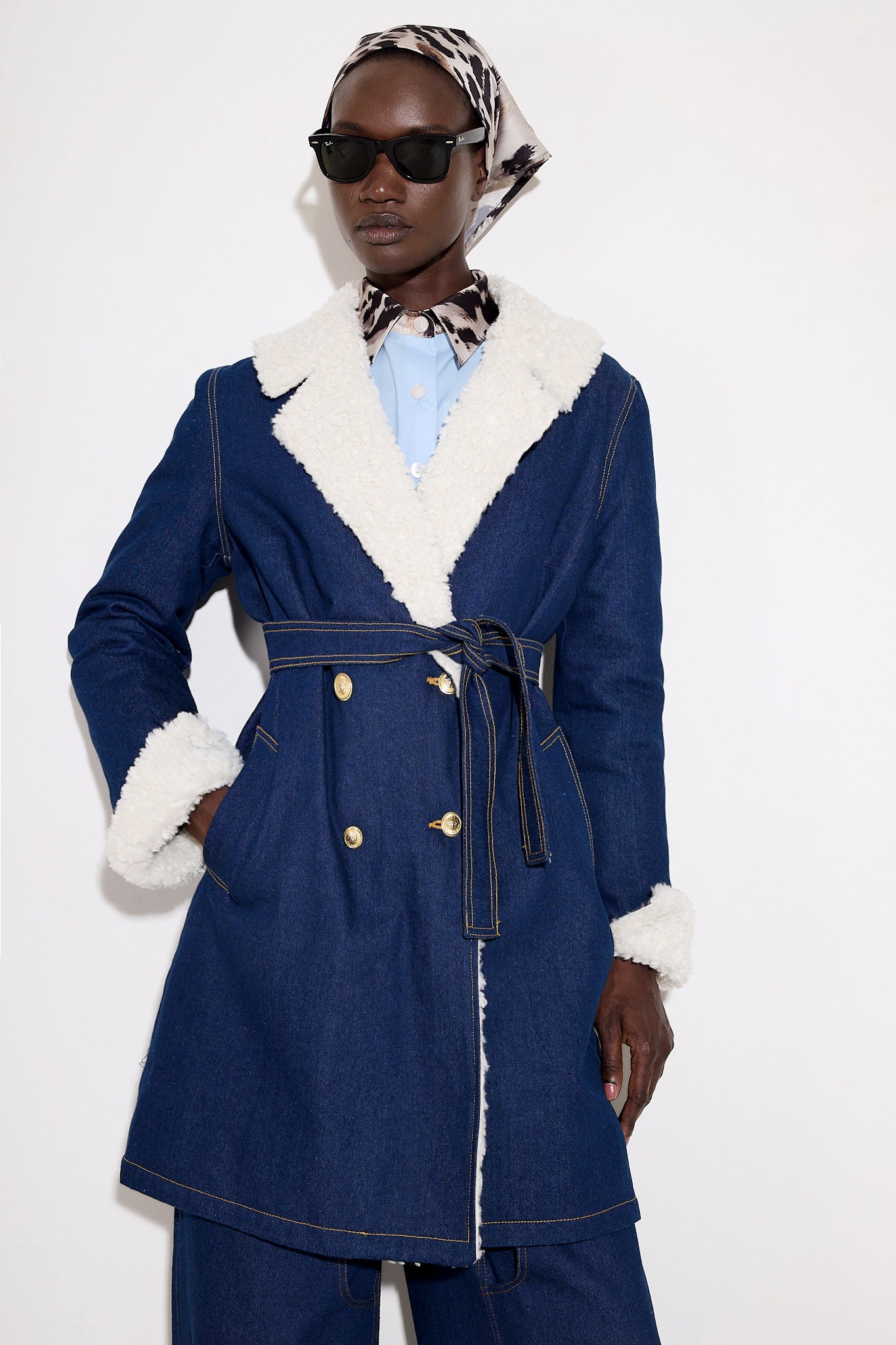 Jeans Coat With Belt - Andreakou Concept Store