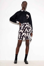 Satin Mini Wrap Skirt Printed - Andreakou Concept Store