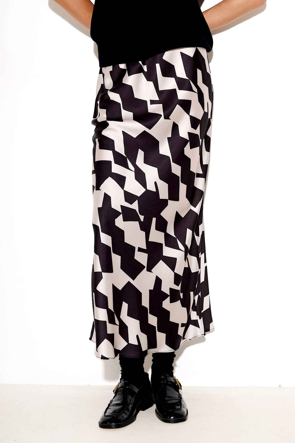 Satin Printed Skirt