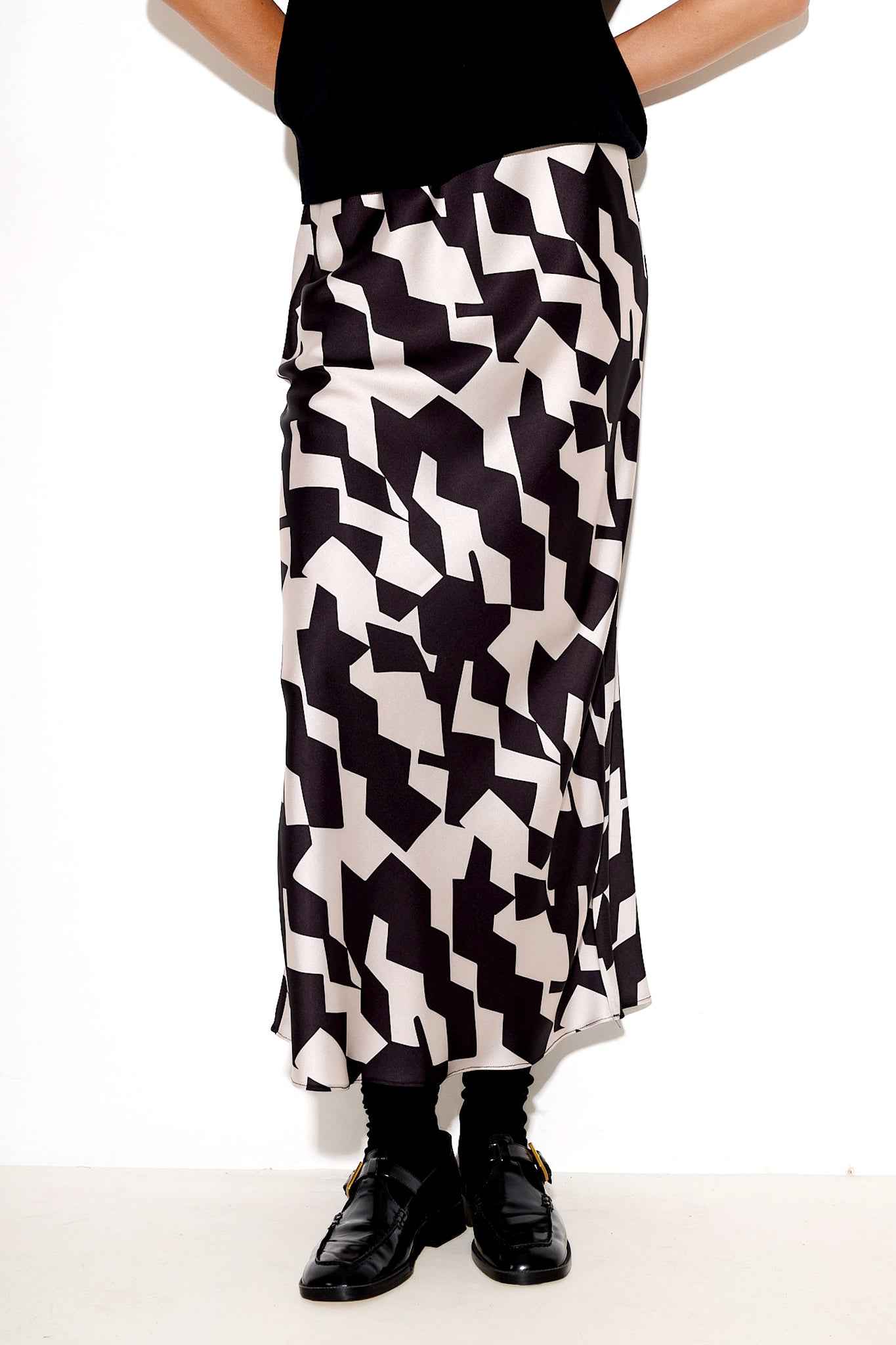 Satin Printed Skirt
