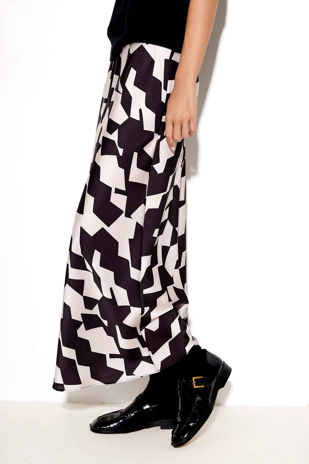 Satin Printed Skirt