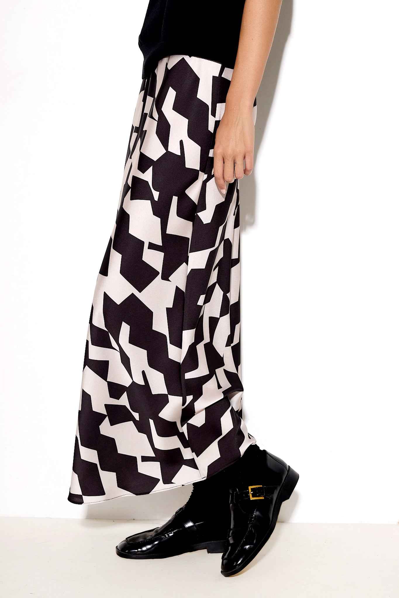 Satin Printed Skirt