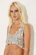 Greta Sequin Crop Top
