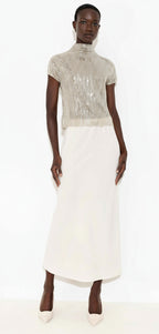 Myla Crepe Skirt Off White