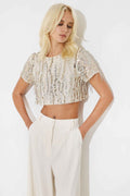 Glam Sequin Crop Top
