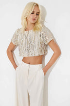 Glam Sequin Crop Top