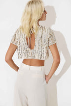 Glam Sequin Crop Top