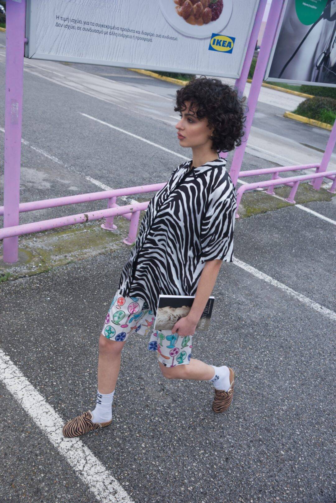 Πουκαμίσα σατέν print zebra - Andreakou Concept Store