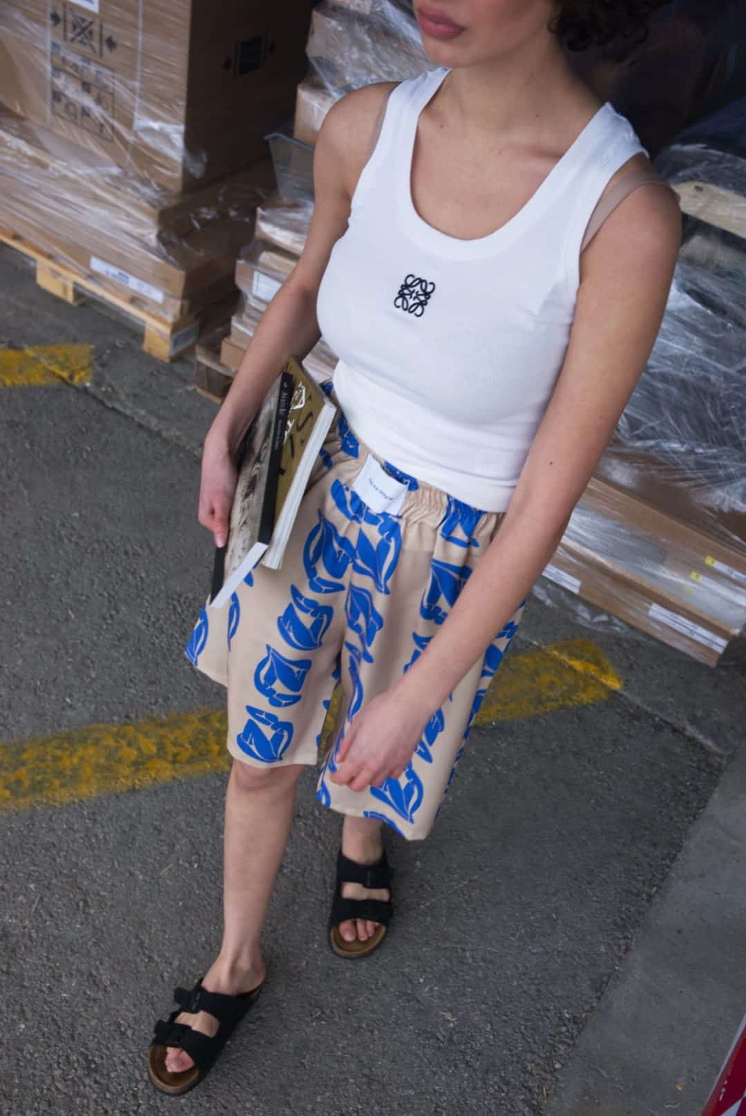 Βερμούδα diagonal fabric print art - Andreakou Concept Store