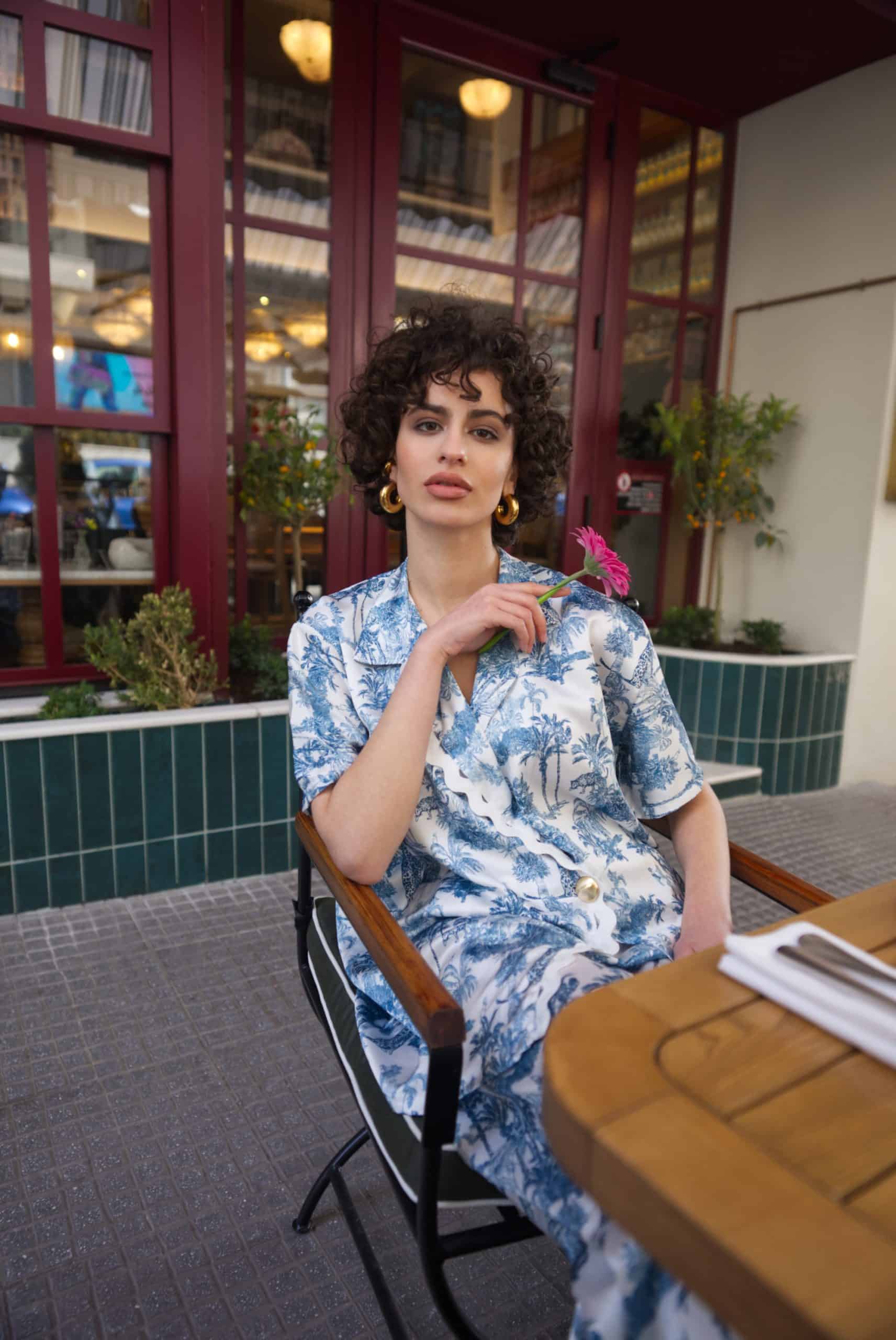 Πουκάμισο ζικ ζακ σατέν print jungle - Andreakou Concept Store