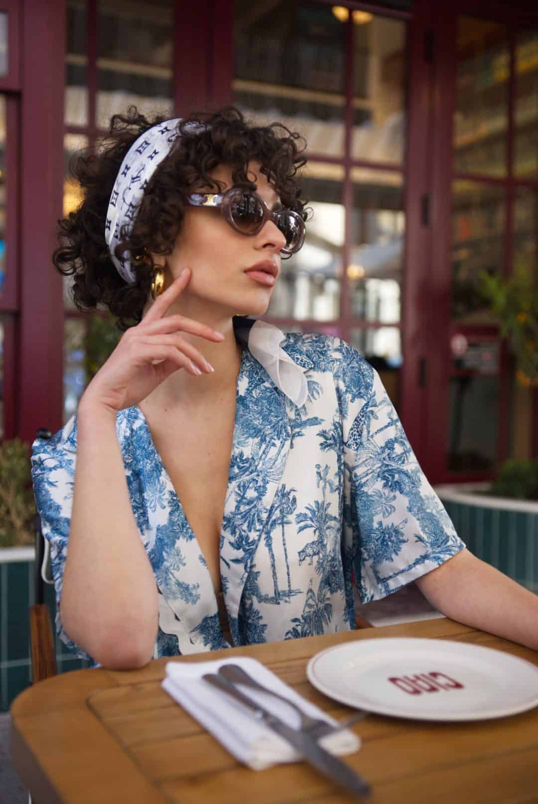 Πουκάμισο ζικ ζακ σατέν print jungle - Andreakou Concept Store