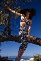Φούστα midi ελαστική zebra print - Andreakou Concept Store