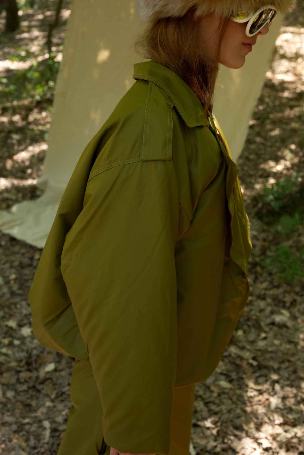 Olive Faux Leather Jacket