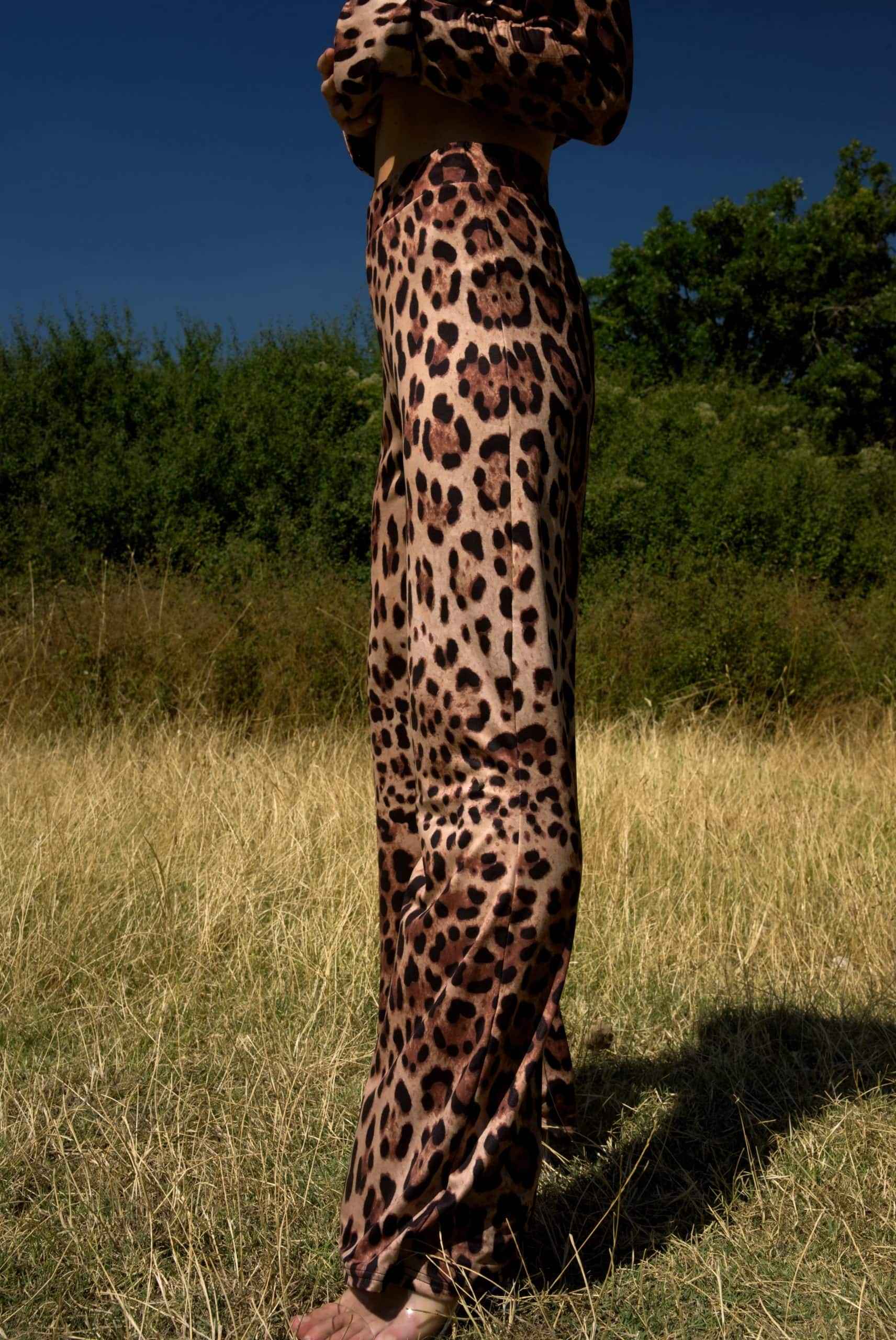Παντελόνα Καμπάνα Leopard Print