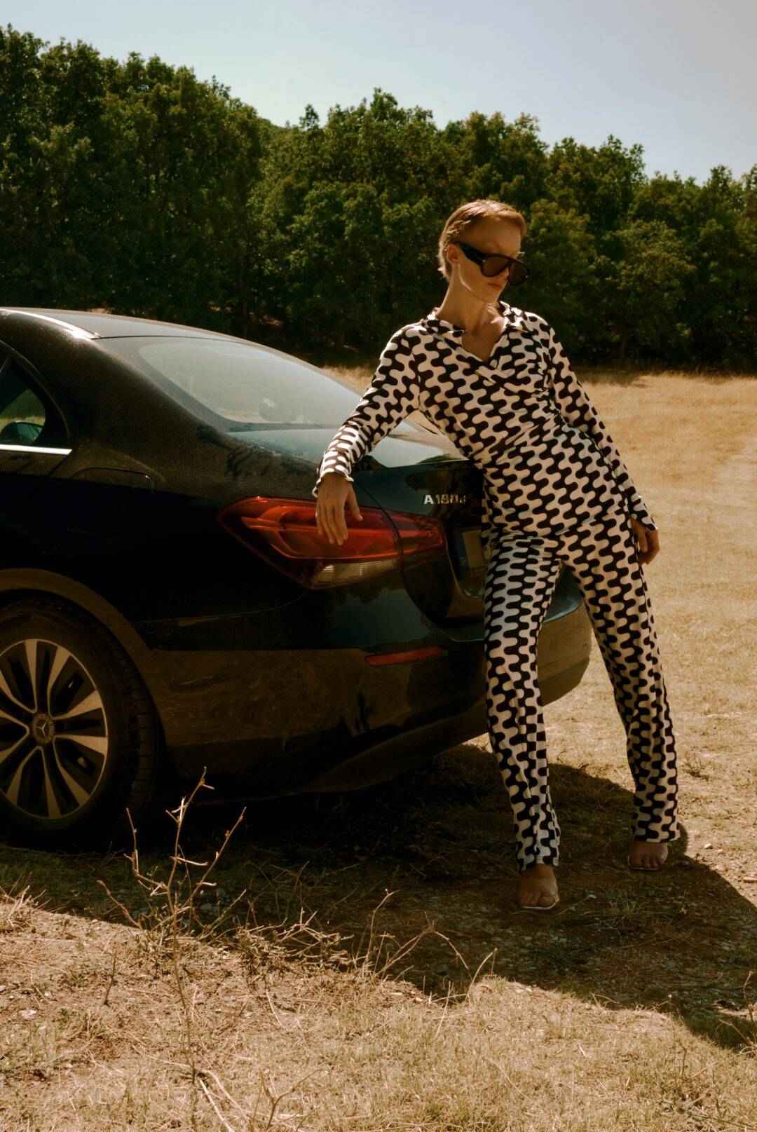Κρουαζε Curved Stripes Print