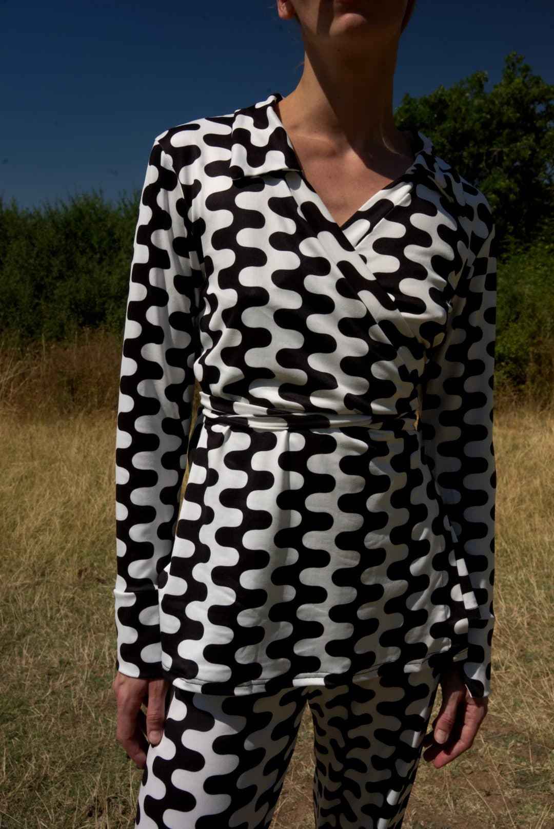 Κρουαζε Curved Stripes Print