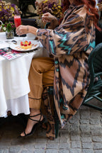 Oversized bohemian all over print coat.