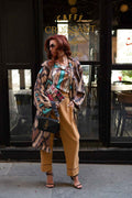 Oversized bohemian all over print coat.