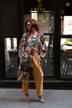 Oversized bohemian all over print coat.