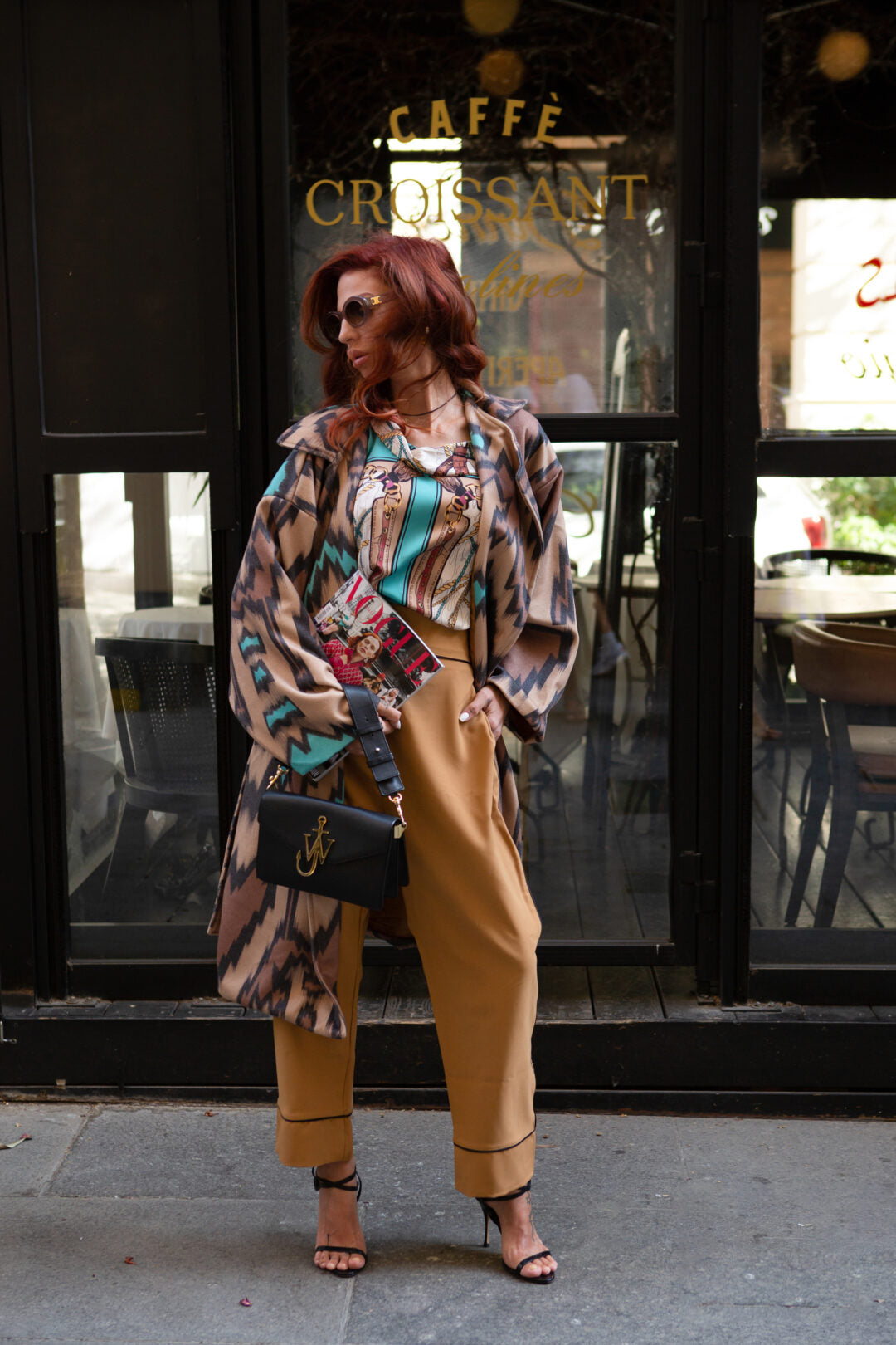 Oversized bohemian all over print coat.