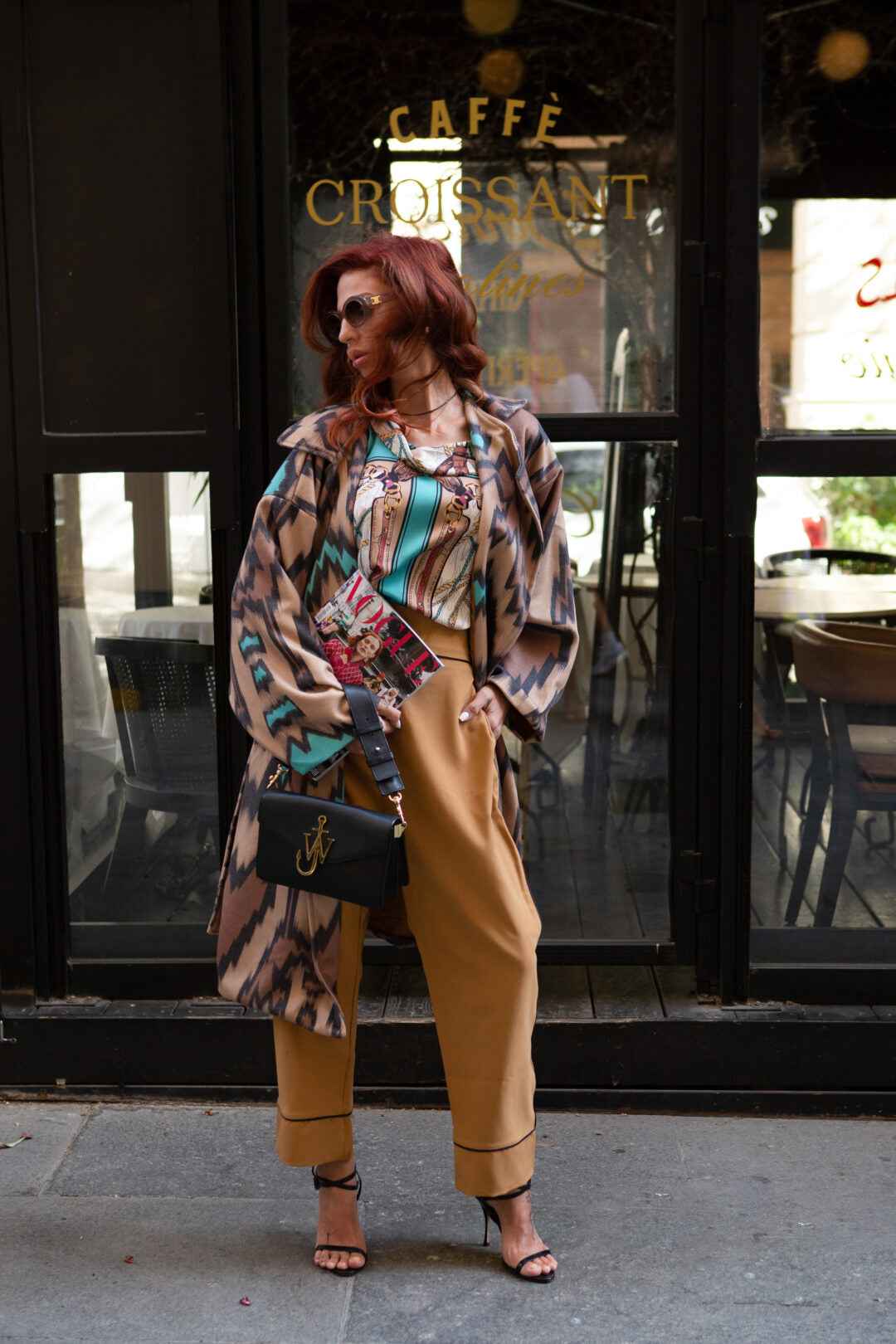Oversized bohemian all over print coat.