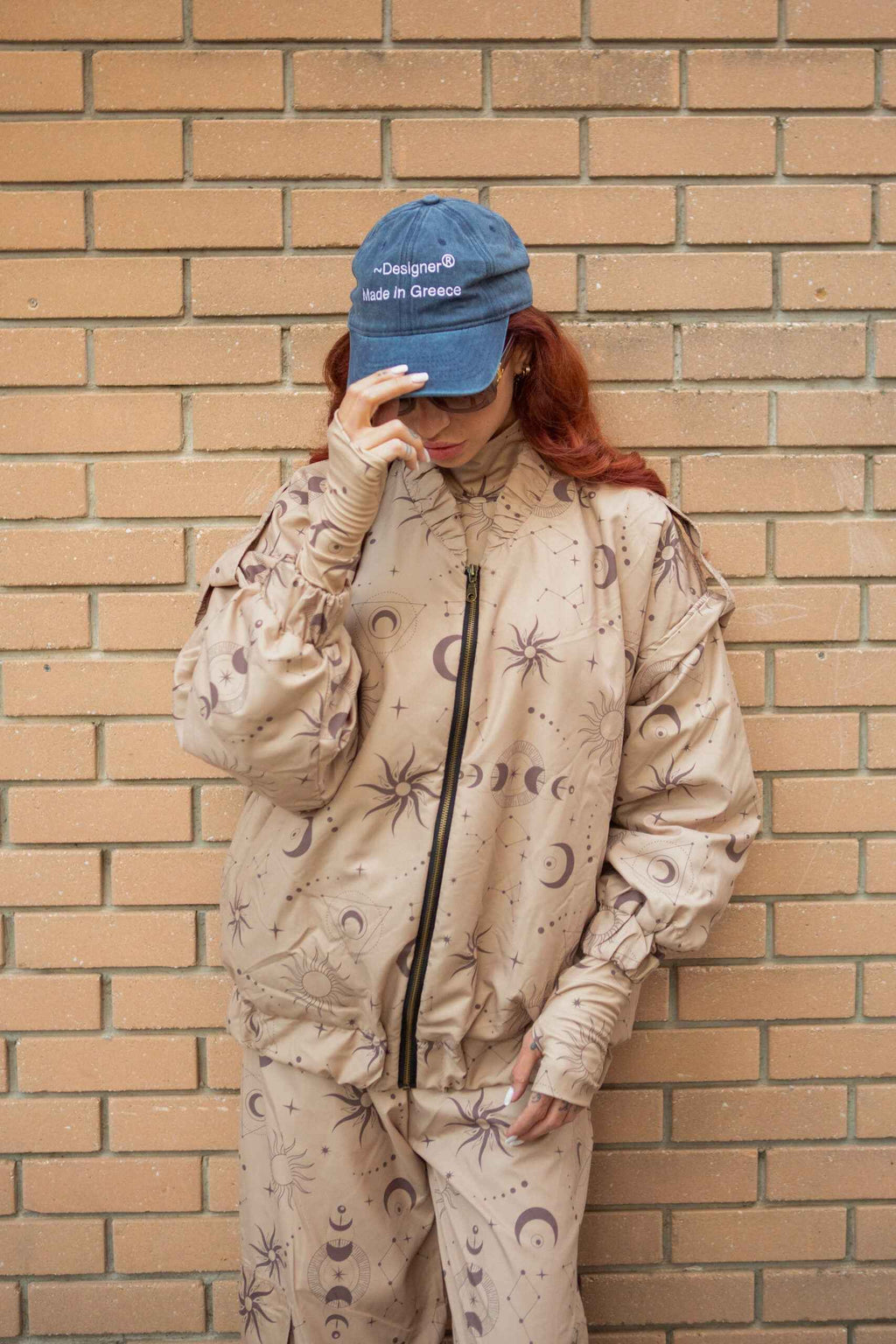 Bomber jacket stars system all over print
