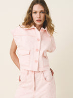 RENEE Denim Sleeveless Jacket - Andreakou Concept Store