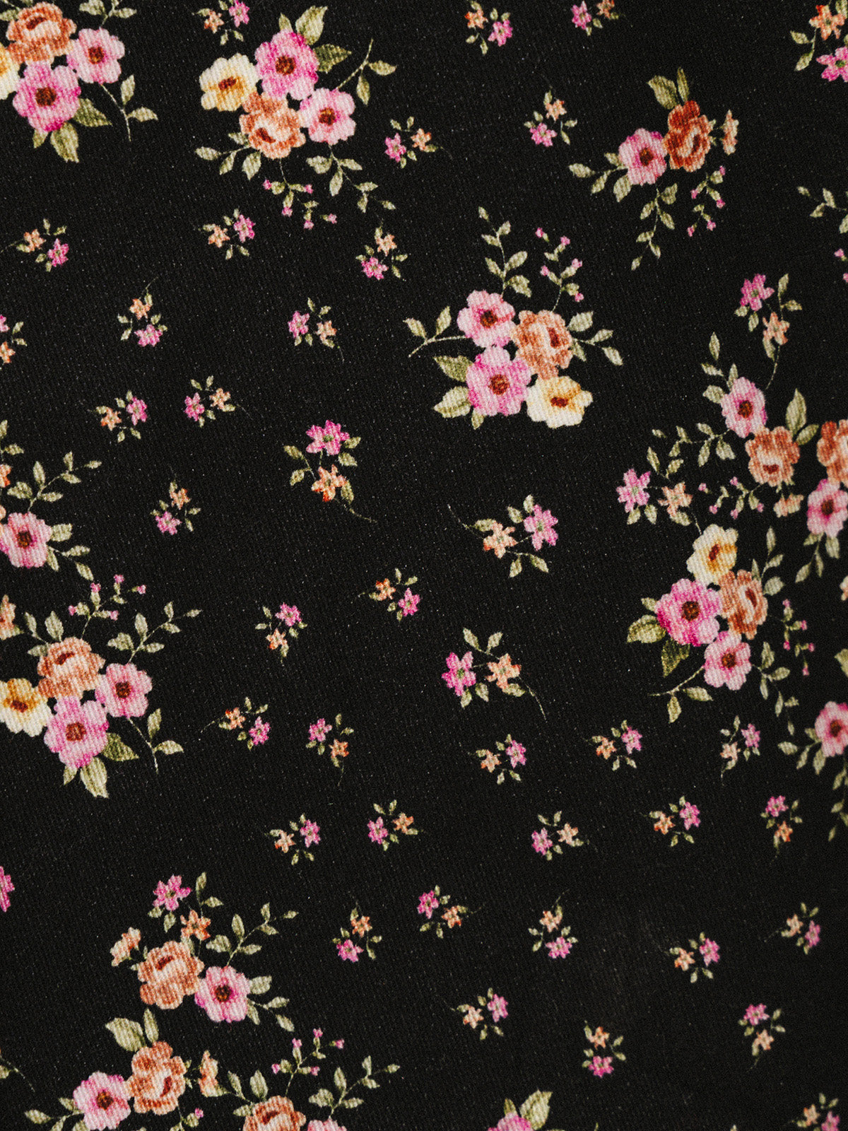Floral pattern on a black background