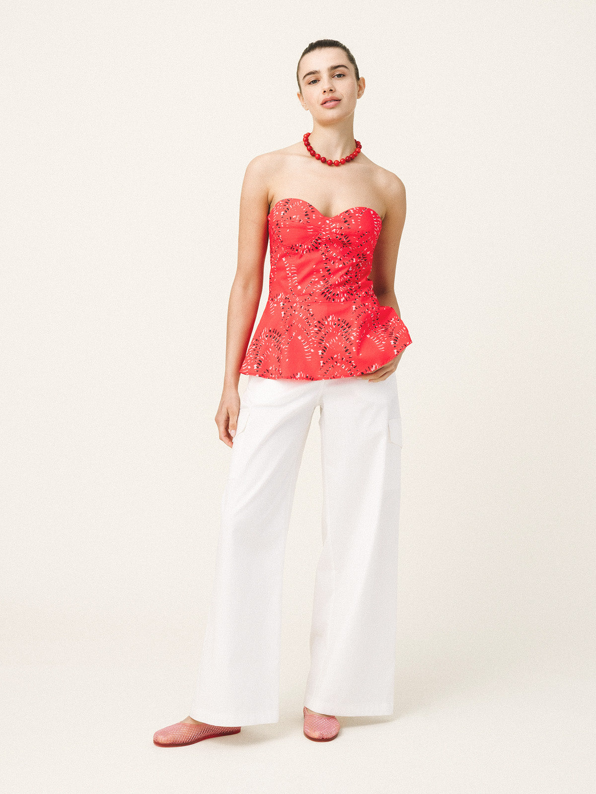 GISELLE Printed Bustier Top - Andreakou Concept Store
