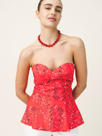 GISELLE Printed Bustier Top - Andreakou Concept Store