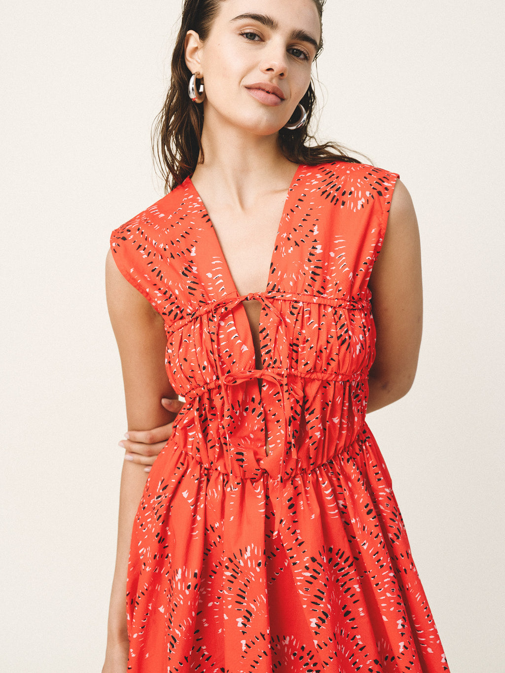 Μίνι φόρεμα με στάμπα VALENTINA - Andreakou Concept Store