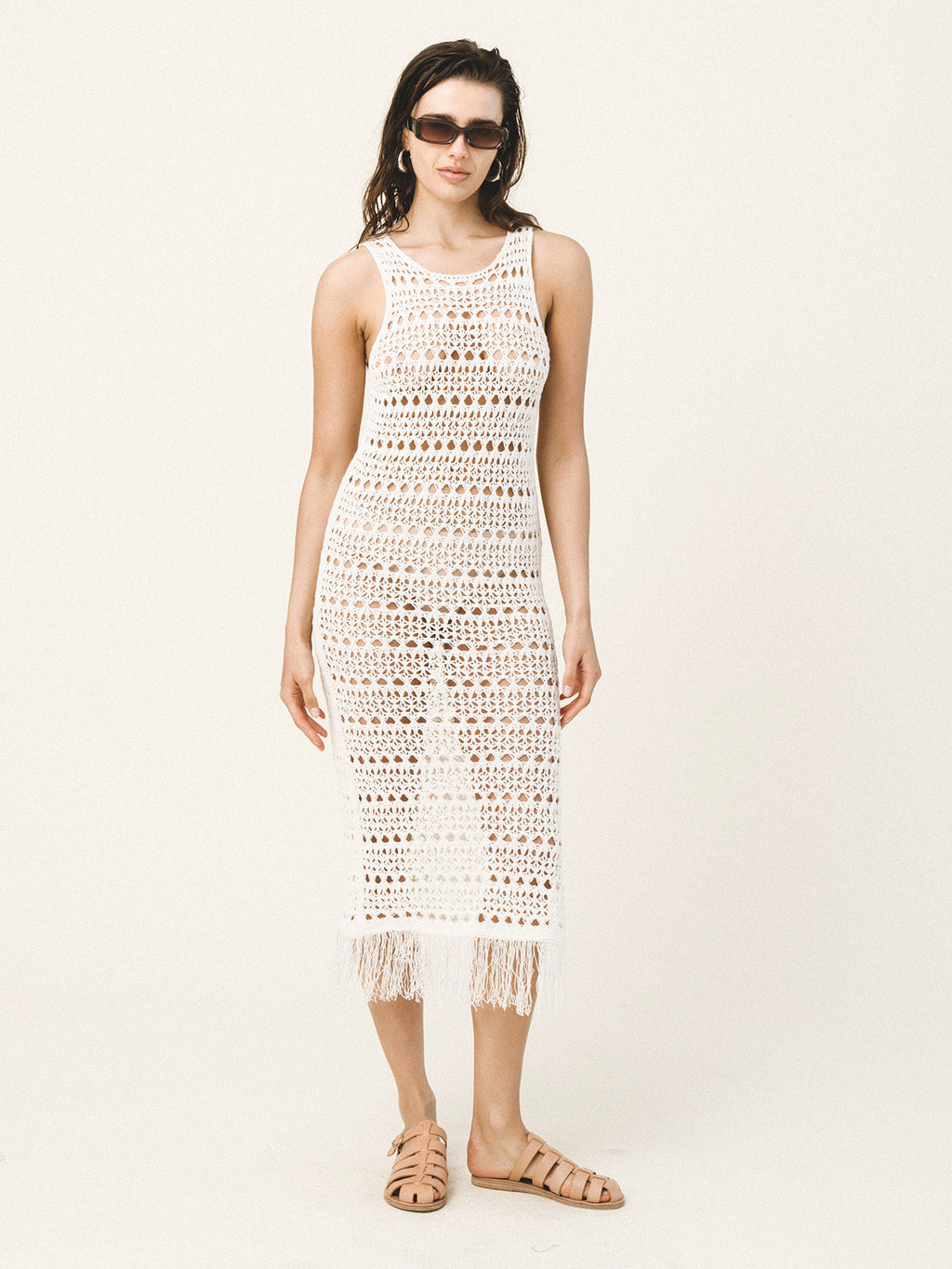 AVA Crochet Midi Knit Dress - Andreakou Concept Store