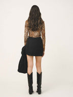 NOEMI Side-Bow Mini Skirt