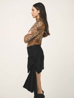 NOEMI Side-Bow Mini Skirt